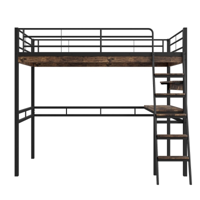 Letto a soppalco 90×200 cm, Nero