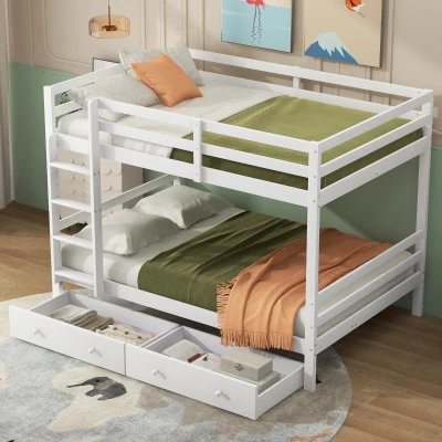 Letto a castello per bambini 140x200 cm, Bianco