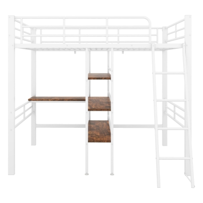 Letto a soppalco 90×200 cm, Bianco