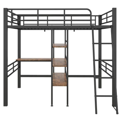 Letto a soppalco 90×200 cm, Nero