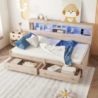 Letto da giorno 90×200 cm, Naturale