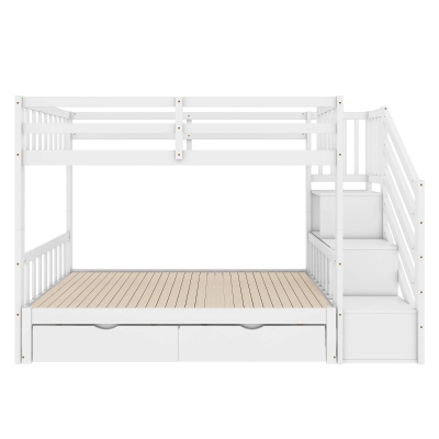 Letto a castello 90x200 cm con letto estraibile, Bianco