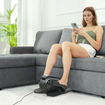 SPORTNOW Under Desk Elliptical Machine Portable Black