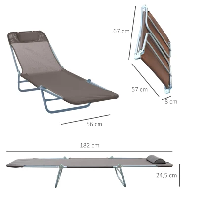 Outsunny Ligstoel liggen ligbank voor buiten stoel relax lounger lounger voor in het bad tweebenig 4 kleuren