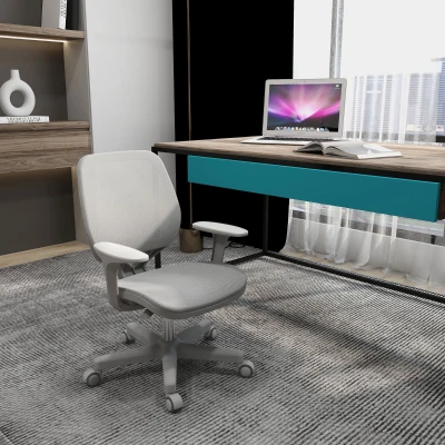 Vinsetto Mesh Swivel Office Chair Adjustable Height Grey