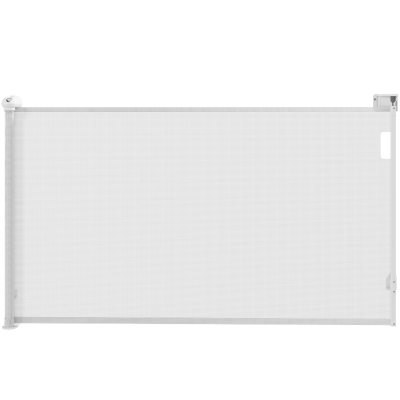 PawHut Barrière Rétractable Chien 0-144cm Verrouillage Blanc