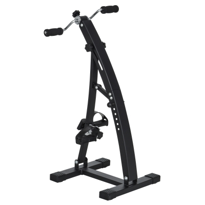 HOMCOM Vélo d'Appartement Pédalier Seniors Acier Noir 40x42,5x100cm