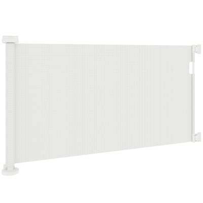 PawHut Treppenschutzgitter Ausziehbar 0-136cm 87 cm Hoch Türschutzgitter für Haustiere 142 x 10 x 87 cm Weiß