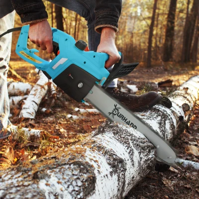 DURHAND Electric Chainsaw 2000W 40cm Aluminium Blue