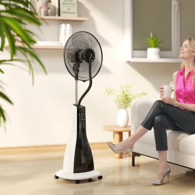 HOMCOM Ventilatore a Nebulizzazione da 3L 3 Modalità e 3 Velocità