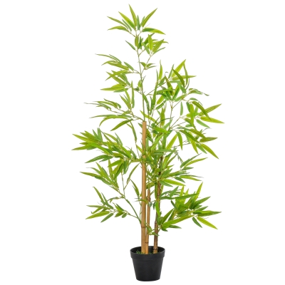 Outsunny Set of 2 120cm Artificial Bamboo Trees Greenery
