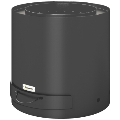 Outsunny Brasero Ø45cm Acier Noir Jardin Camping Charbon