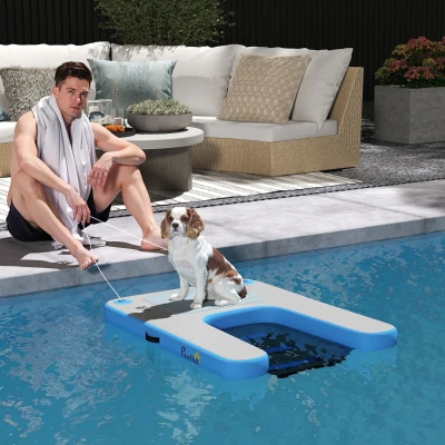 PawHut Rampe Gonflable pour Chien Sports Nautiques 120x90x10cm