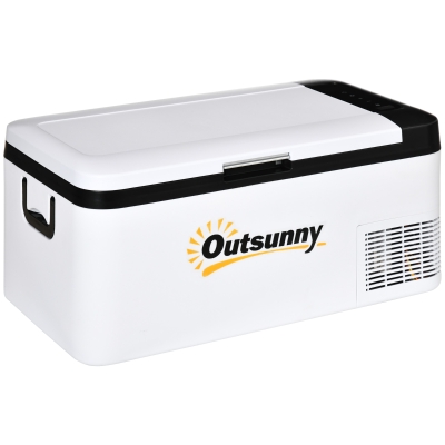 Outsunny 12V Portable Fridge Freezer 18L with LED Light