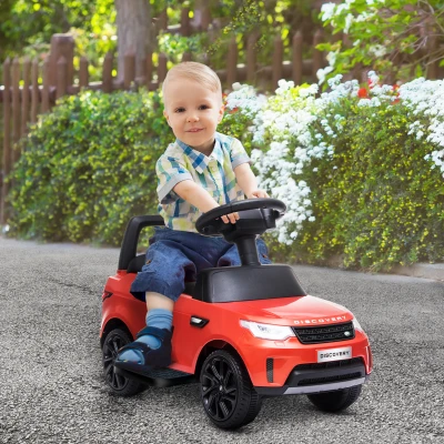 AIYAPLAY Auto per Bambini Land Rover Elettrica e a Spinta Rosso