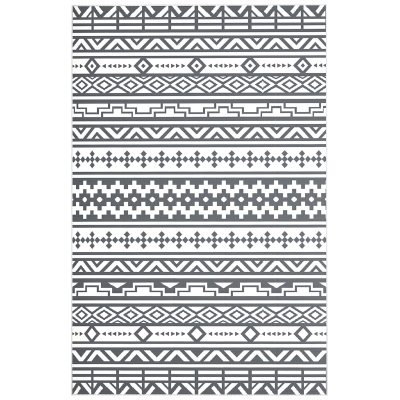 Covor Reversibil de Exterior, 182x274 cm, Gri Închis și Alb