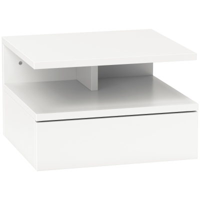 Noptieră Modernă Suspendată cu Sertar 35x32x22.5cm Alb