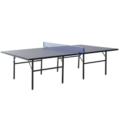 HOMCOM Mesa Dobrável de Ping Pong com Rede 152,5x274x76cm Tênis de Mesa e Material em Aço e MDF na cor Azul
