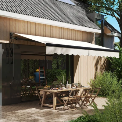 Sunshade Awning 350W x 290D x 150H cm Beige
