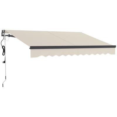 Outsunny Electric Awning Aluminium Beige 3x2.5m
