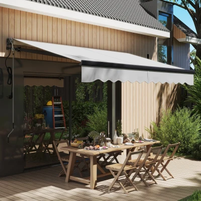 Sunshade Awning 296W x 250D x 150H cm Light Grey