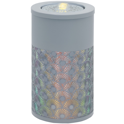 Outsunny Garden Waterfall Fountain LED Light Grey 30cm