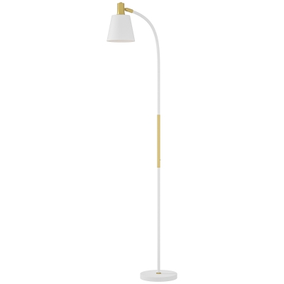 HOMCOM Lampadaire Salon Réglable 127-160cm E27 Blanc