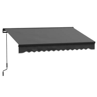 Outsunny Electric Awning Aluminium Frame 3x2m Dark Grey