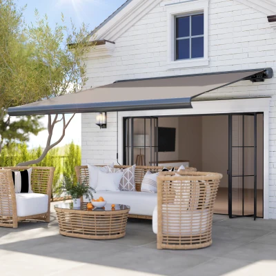 Electric Awning 300W x 0-250D cm Light Grey