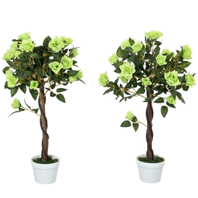 Artifical Rose Tree 18cmx18cmx90cm Green