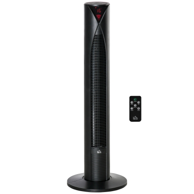 HOMCOM Ventilateur Silencieux 70° Oscillation Noir 45W 96cm