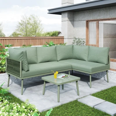 Ensemble de salon de jardin, Vert