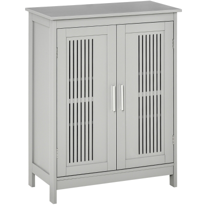 kleankin Modern Bathroom Floor Cabinet Grey
