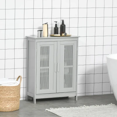 kleankin Modern Bathroom Floor Cabinet Grey
