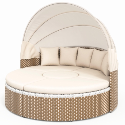 Ensemble de fauteuils de jardin-lounge, Beige