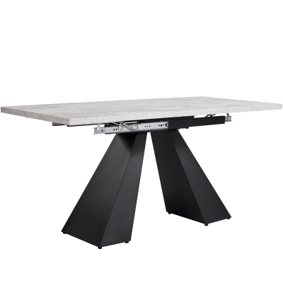 Mesa de Comedor Extensible para Sala de Estar y Oficina en Casa 159x74x77 cm Negro y Gris