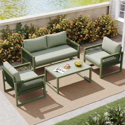 Ensemble de salon de jardin, Vert