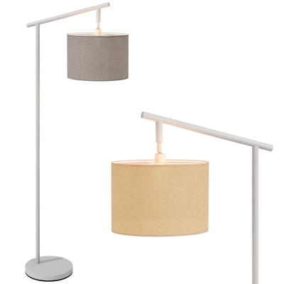HOMCOM Metal Floor Lamp 350° Rotating Grey