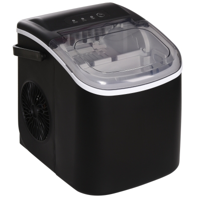 HOMCOM Ice Maker Portable 12Kg/24hrs Black