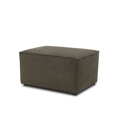 Hocker 101017, Polsterhocker, rechteckig, 80 x 60 x 43 cm (BxTxH), schlamm