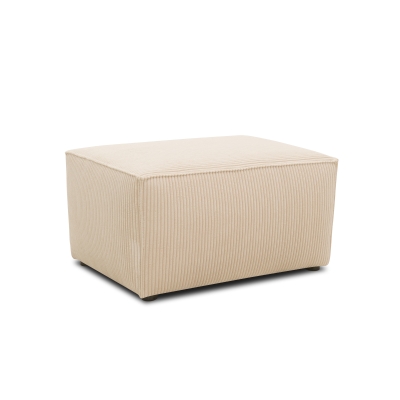Hocker 101017, Polsterhocker, Cord, modular, 80 x 60 x 43 cm (BxTxH), creme