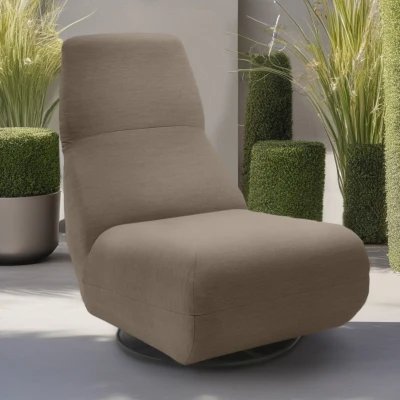 Outdoor Sofa 300 012 Sessel mit Rücken- und Drehfunktion, Gartenmöbel, Outdoor Sessel, braun, 68 x 88 x 67 cm