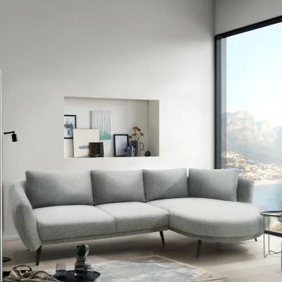 Ecksofa 200 020, Sofa in L-Form, Federkernpolsterung, 292 x 180 x 85 cm (BxTxH), grau