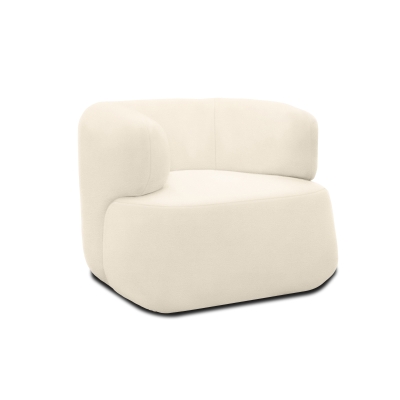 Sessel 800 012, Armsessel, Teddy-Stoff, 90 x 86 x 71 cm (BxTxH), creme