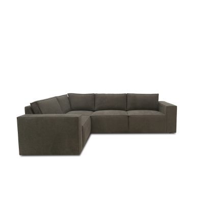 Ecksofa 101 017, Sofa, L-Form, Sofa, Couch, Polsterecke, Eckcouch, 277 x 197 x 84 cm (BxTxH), Schlamm