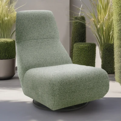 Outdoor Sofa 300 012 Sessel mit Rücken- und Drehfunktion, Gartenmöbel, Outdoor Sessel, grün-blau, 68 x 88 x 67 cm