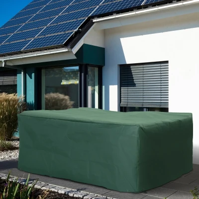 Outsunny Funda para muebles de jardín cubierta de protección con ojales de aluminio (varios colores y medidas), medida 210x140x80 cm, color verde