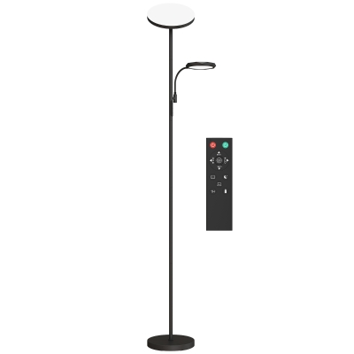 HOMCOM Mother & Child Floor Lamp Dimmable Black