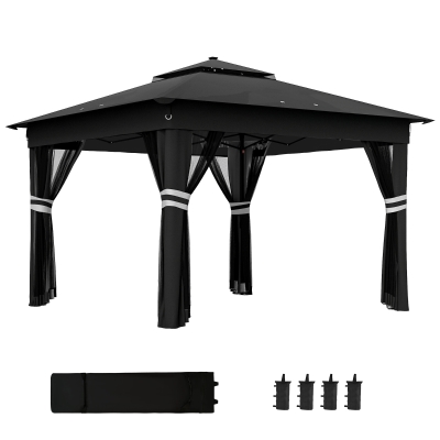 Pop Up Canopy 336L x 336W x 270Hcm Black