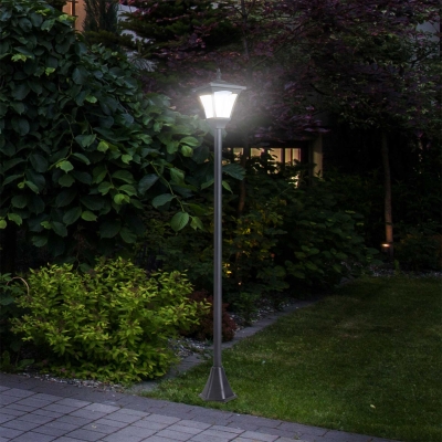 Outsunny Solar Powered Lamp Post, IP44, 15Lx15Wx120H cm-Black
